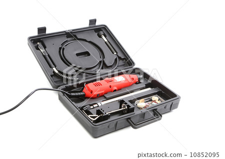 mini drill with props in black plastic case mini drill with props in black plastic case 10852095