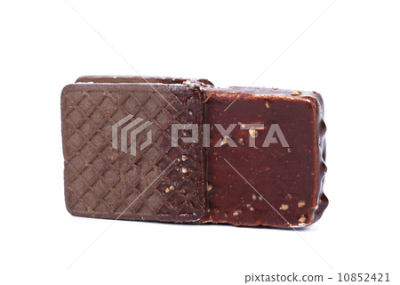 Chocolate-coated ice cream sandwich Chocolate-coated ice cream sandwich 10852421