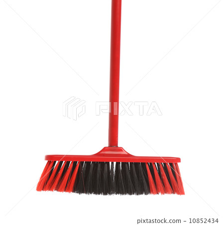 Close up of red black broom. 10852434