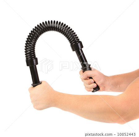 Hands bends steel expander. 10852443