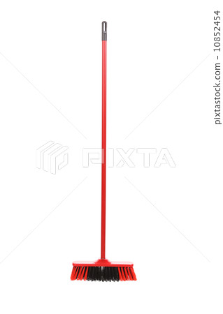 Close up of red black broom. 10852454
