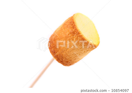 Roasted colorful marshmallow. Close up. 10854097