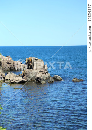 White rocks on the black sea. White rocks on the black sea. 10854377