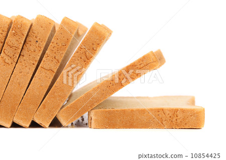 Sliced bread isolated on white background 10854425
