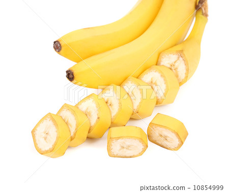 bananas and slices isolated on a white background 10854999