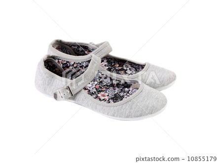 Gray summer girl shoes. 10855179