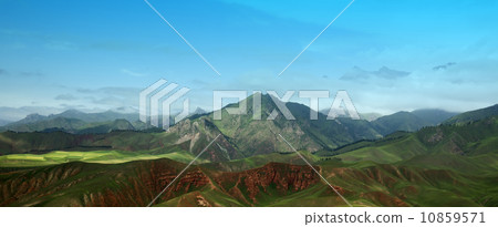 Danxia landform in China Qilian Danxia landform in China Qilian 10859571