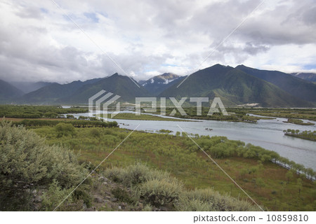 Mountain river rural scenery tibet Mountain river rural scenery tibet 10859810