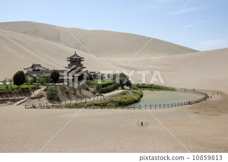 Chinese Dunhuang Crescent Lake Chinese Dunhuang Crescent Lake 10859813