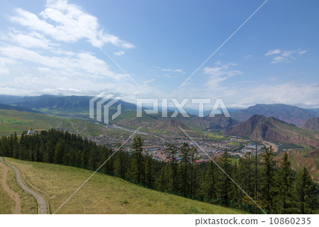 Mountains pastoral landscape in China Qilian Mountains pastoral landscape in China Qilian 10860235
