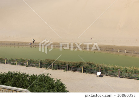 Chinese Dunhuang desert lake 10860355