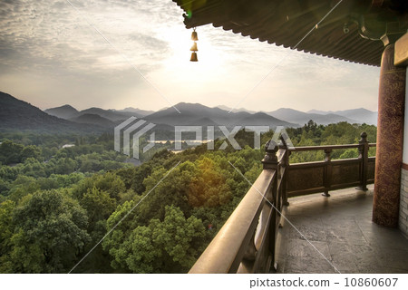 Temples and mountain scenery in Hangzhou, China Temples and mountain scenery in Hangzhou, China 10860607