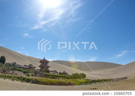 Chinese Dunhuang Crescent Lake Chinese Dunhuang Crescent Lake 10860703