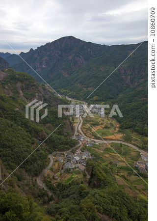 In China, Wenzhou, "Yandang Mountain", at the foot of the mountain villages and islands. (Yandang Mountain is China's famous geological park, formed in 120 million years ago) In China, Wenzhou, "Yandang Mountain", at the foot of the mountain villages and islands. (Yandang Mountain is China's famous geological park, formed in 120 million years ago) 10860709