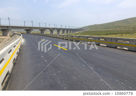 Railway bridge and highway Railway bridge and highway 10860779