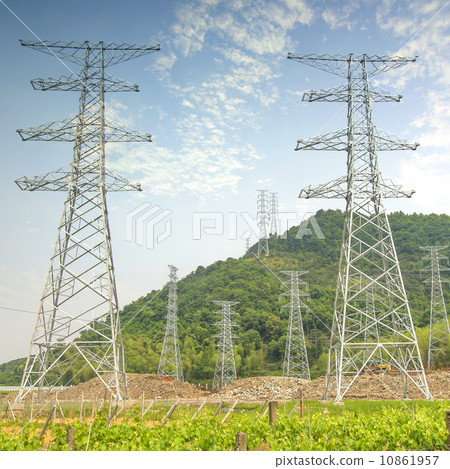 Power tower blue sky Power tower blue sky 10861957