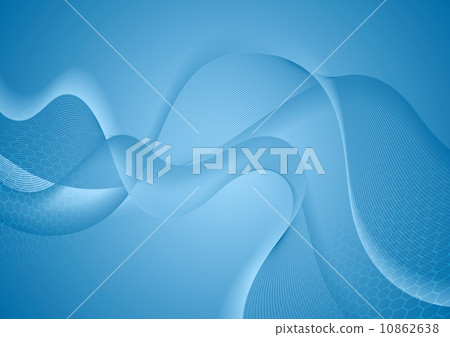Abstract blue wavy background 10862638