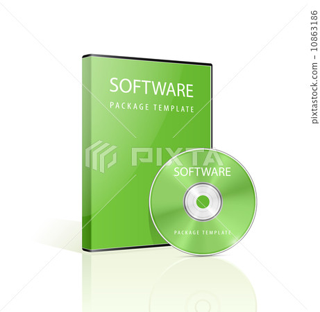 Green DVD case 10863186