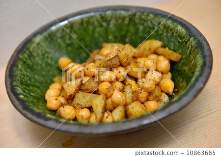 Stir-fried chick peas with cumin 10863665