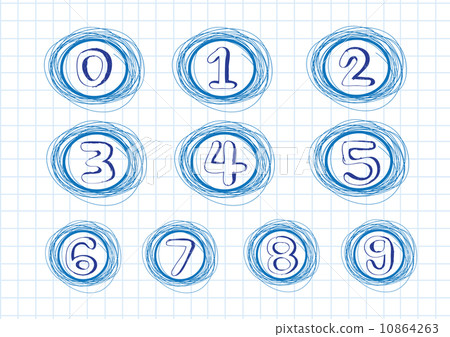 Numbers set in  illustration ,  abstract number 10864263