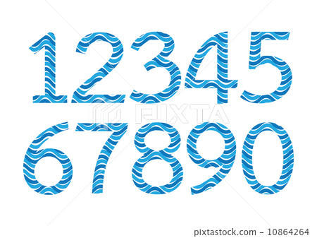 Numbers set in  illustration ,  abstract number 10864264