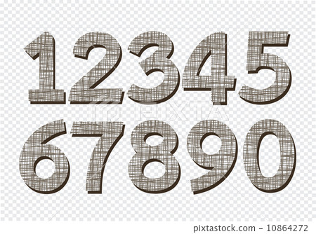 Numbers set in  illustration ,  abstract number 10864272