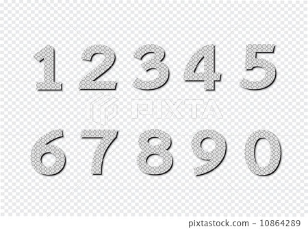 Numbers set. illustration - Stock Illustration [10864289] - PIXTA