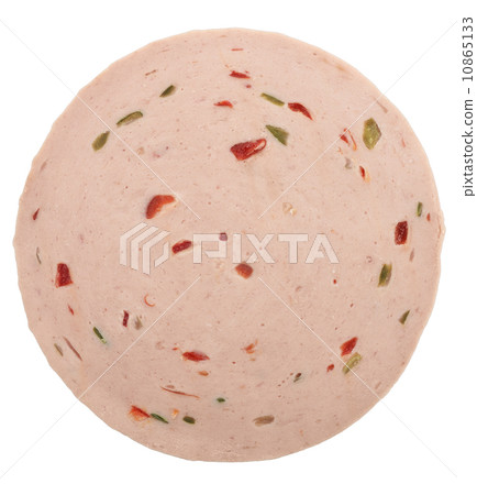 Bologna Slice Isolated On White Bologna Slice Isolated On White 10865133