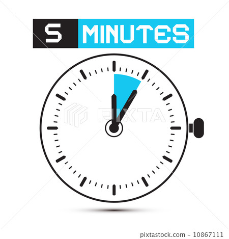 Five Minutes Stop Watch - Clock Vector Illustration Five Minutes Stop Watch - Clock Vector Illustration 10867111