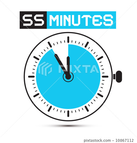 Fifty Five Minutes Stop Watch - Clock Vector Illustration 10867112