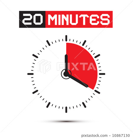 Twenty Minutes Stop Watch - Clock Vector Illustration Twenty Minutes Stop Watch - Clock Vector Illustration 10867130