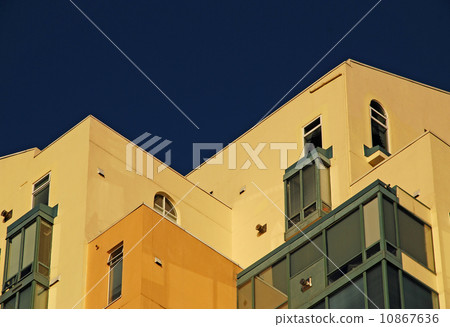 Detail of modern apartment building 10867636