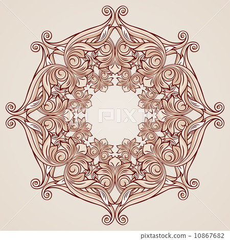 Rose pink floral pattern - Stock Illustration [10867682] - PIXTA