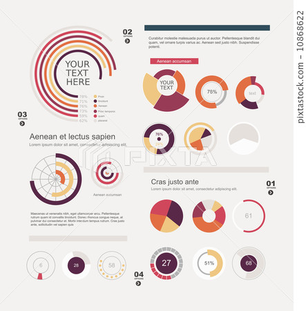 Set of info-graphic pie charts Set of info-graphic pie charts 10868622