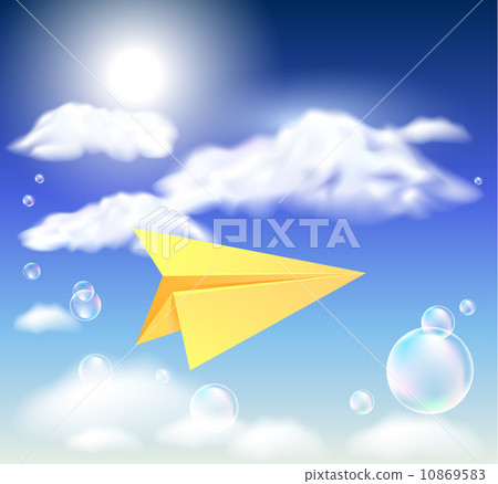 Paper airplane 10869583