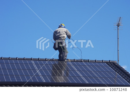Construction of solar panels Solar power generation construction 10871248