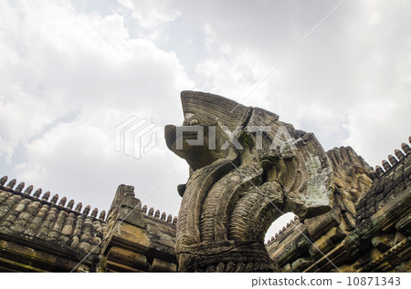 Naga Statue at Phanom Rung temple in Buriram Naga Statue at Phanom Rung temple in Buriram 10871343