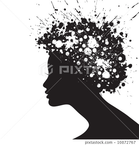 Woman face silhouette 10872767