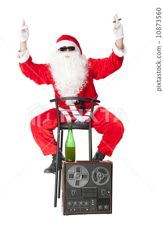 Santa Claus having fun at party 10873560