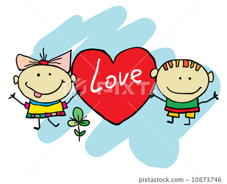 Children  hand drawn cartoon  10873746