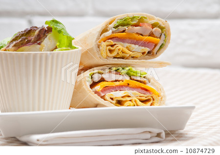 club sandwich pita bread roll club sandwich pita bread roll 10874729