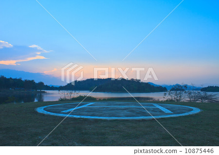 Helipad area for helicopter parking Helipad area for helicopter parking 10875446