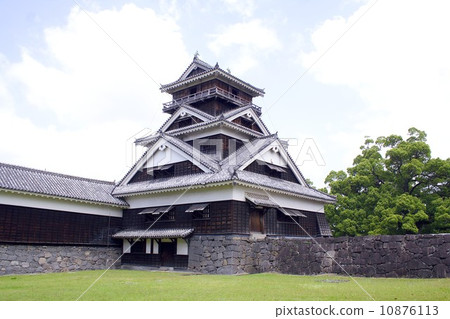 三個日本城堡，熊本城堡的第三個tenranee，Uto槳 10876113