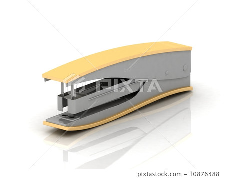 Stapler with reflection on white background Stapler with reflection on white background 10876388