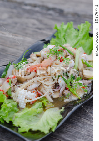 spicy seafood salad 10876741