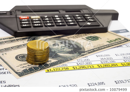 Money and calculator Money and calculator 10879499