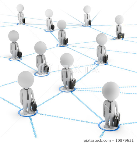 3d small people - business network 3d small people - business network 10879631