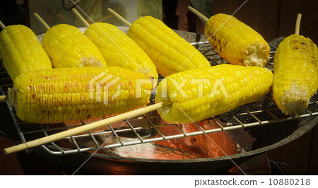 Yellow Grilled Corn on Stove Yellow Grilled Corn on Stove 10880218