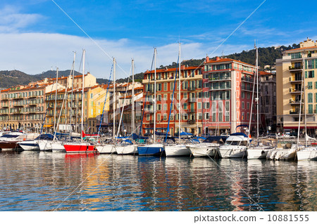View on Port of Nice and Luxury Yachts, France 10881555