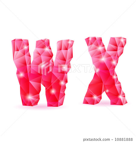 Ruby polygonal font Ruby polygonal font 10881888
